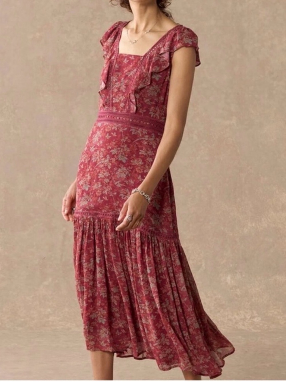 Sundance Floral Maxi Dress plum